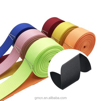 China High tenacity in 20/25/32/38/50mm mine webbing bag webbing strap dog running nylon polyester collars garment nylon strap for sale