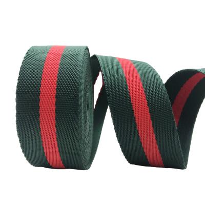 China Factory sale pp factory high tenacity flat webbing sling 38mm polypropylene webbing red green shoulder strap webbing belt for sale