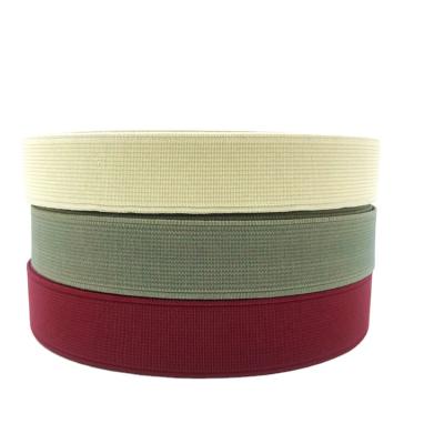 China Fashion Solid Color Elastic Soft Polyester Woven Elastic Band For Clothes for sale