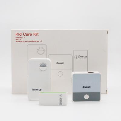 China Care Kit Child Care Kit New Design Open Interface Radio Home Security Child Temperature Temperature and Humidity PIR Sensor Smart Home Hub for sale