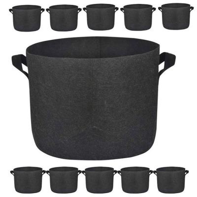 China Hot Selling Customized Plant Growing Customized Vegetable Grow Bags Black Color Plant Bag Gallon Pot for sale