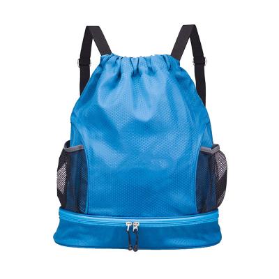 China Waterproof Backpack Drawstring Basketball Sports Wet Dry Bag With Shoe Compartment Waterproof Wholesale Bag for sale