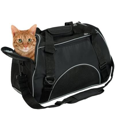 China Breathable Soft Sided Approved Pet Carrier Bag Airline Pet Travel Shoulder Bags For Cats And Dogs for sale