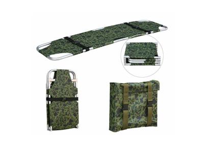 China Double Folding Military Collapsible Stretcher With Carry Bag for sale