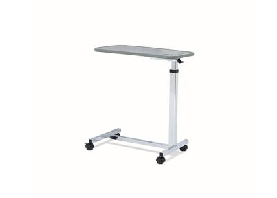 China Mobile Adjustable Hospital Bedside Tray Table Four Swiveling Castors for sale