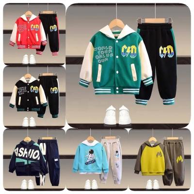 China Casual 2023 boys jogging suit wholesale Sportswear leisure Sportswear children outdoor warm suit boys 2 pieces for sale