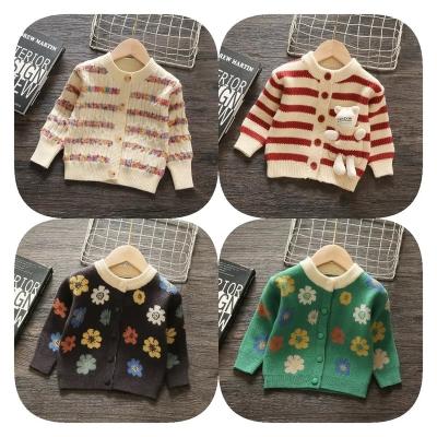 China Anti-Shrink Children's V-neck sweater wholesale children's clothing new boy sweater bottoming shirt baby fashion splicing pullover full set for sale