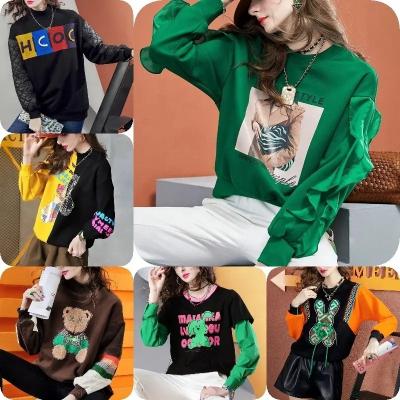 China Anti-wrinkle Women's Hoodie Letter Print Long Sleeve Hooded Sweatshirt Pullover Top for sale