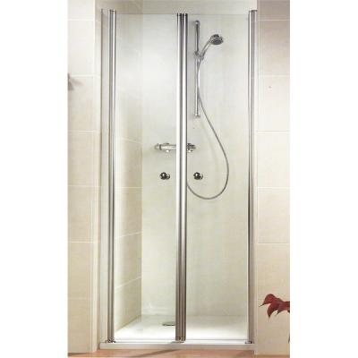 China With Frame Mini Style Home Bathroom Shower Pivot Double Glass Doors Glass Shower Screen for sale