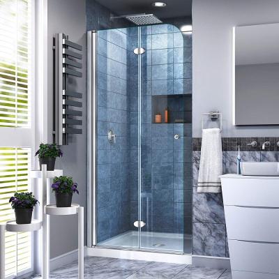 China With Frame New Product Bathroom Shower Door Walk In Bath Folding Hinge Glass Shower Screen for sale