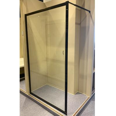 China With Frame Easy Install Walk In Shower Screen Animal Black Wet Aluminum Glass Shower Door for sale