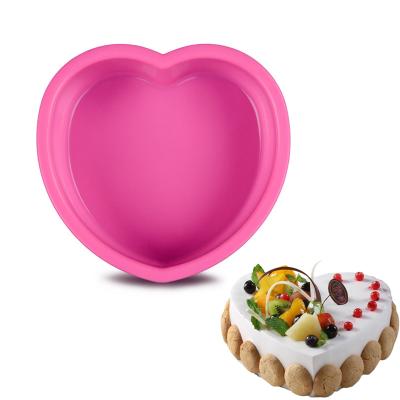 China Stocked Love Heart Silicone Mold For Cake Decorations Fondant 3D Wedding Cake Mold Cake Tools Baking Tools for sale