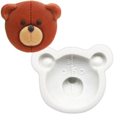 China Stocked Silicone Mold Fondant Mold Head Chocolate Bear Baking Cake Decorating Tools for sale