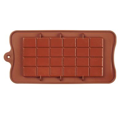 China Stocked Silicone 24Cavity Chocolate Molds Baking Maker Sugar Mold Bar Block Ice Tray Cake Bakeware Kitchen Tools Candy Accessories for sale