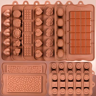 China 29 Styles Stocked Silicone Hot Chocolate Molds Reusable Cake Mold Candy Silicone Baking Tools for sale