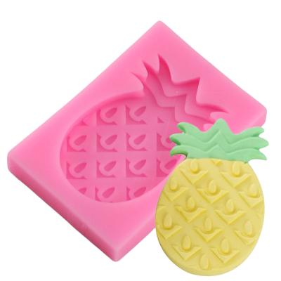 China Stocked 3D Pineapple Silicone Fondant Cake Molds Chocolate Candy Cookies Molds DIY Summer Party Cake Decorating Baking Tools for sale