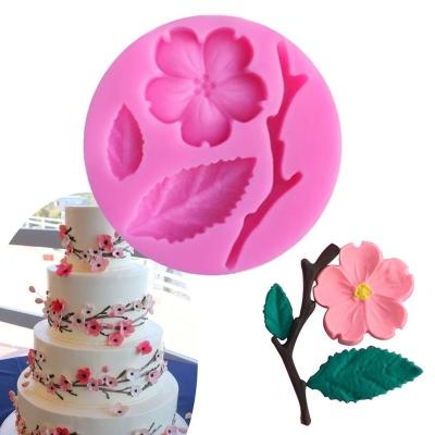 China Stocked Candy Mold Peach Blossom Shape Fondant Molds Cake Stencils Kitchen DIY Tools Random Color for sale