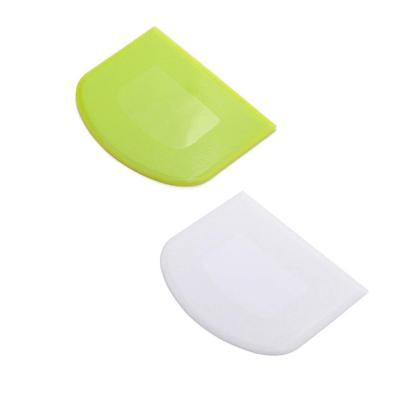 China Viable Silicone Scraper Baking Cake Tools Cake Spatula Bread Dough Bowl Scraper With Gauge Equivalent for sale