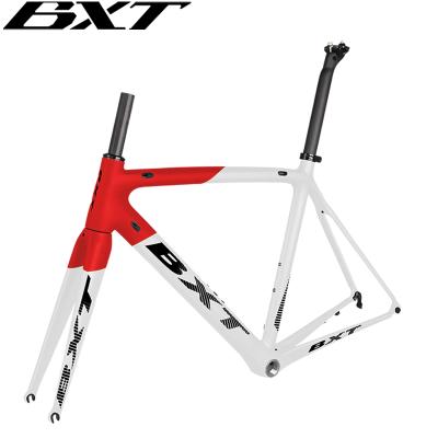 China Road Bikes Customizable Painted Bike Carbon Fiber Frame Carbon DI2 Road Bike Compatible Frame for sale