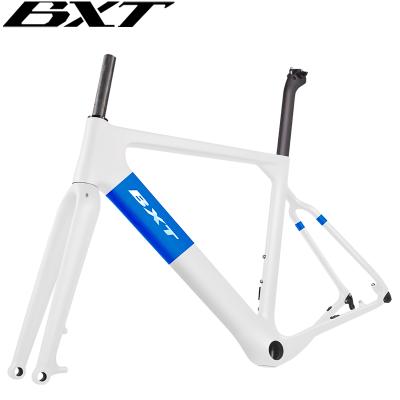 China Road Bikes 700C Full Carbon Bicycle Frame S/M/L Carbon Gravel Frame Bici Cyclocross Road Bike Frame for sale