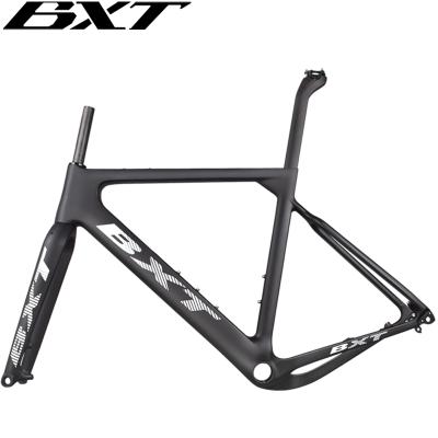 China Road Bikes 2020 New BXT Carbon Gravel Frame Bike Road Or MTB Aero Frame 142x12mm Disc Brake for sale