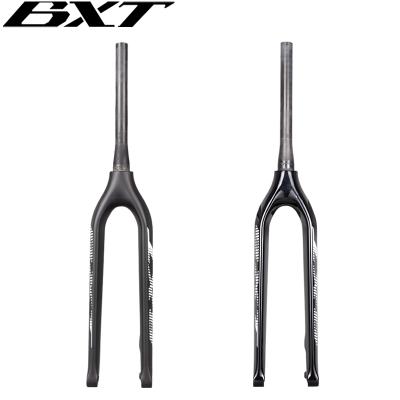 China BXT Mountain Bikes 29er Mountain Bike Carbon Mtb Fork Bicicletas Rigid Tapered Through 15mm Axle Super Light Carbon Fork for sale