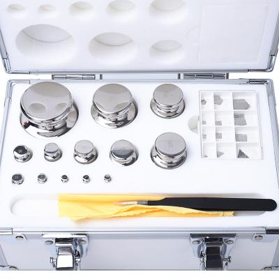 China 45#/SS304/SS316 Starcraft E1 E2 F1 F2 M1 Class 1mg-500g 2kg 20kg lab balance scale standard set stainless steel test calibration weights for sale