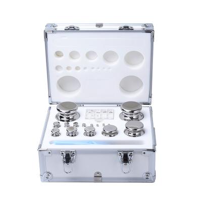 China 45#/SS304/SS316 calibration weights  OIML Class High precision weight Stainless steel chrome finish with storage case for sale