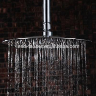 China Needle Free 10 Inch Railfall Shower Head Spray Rain Shower Head High Quality Chrome Plastic Top Water Saving Shower Head for sale