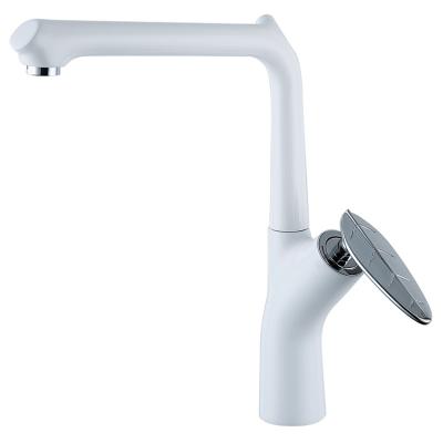 China Sense Faucets Brushed Nickel CUPC NSF Pull Down Sprayer Handle Kitchen Sink Faucet 304 Stainless Steel Single White CLASSIC Core for sale