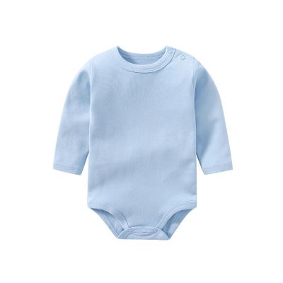 China Cheap 100% Cotton Baby Boy Long Sleeve Black Newborn Infant 100% Cotton Bodysuit for sale