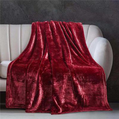 China PORTABLE Wholesale Factory Cheap Custom Printed Custom Size Micro Mink Fleece Blankets for sale