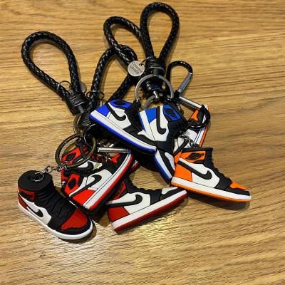 China Mini Sneaker 3d Plastic Key Chain Best Quality PVC Shoes Key Chain Key Chain For Promotion Gift for sale