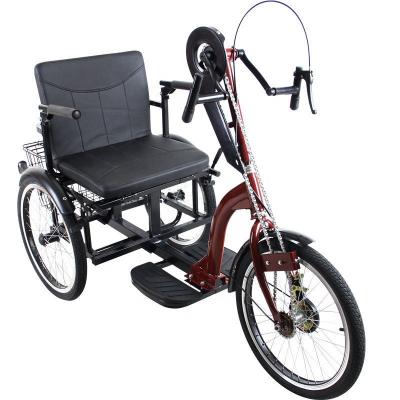 China Convenient CE Approved High Quality Disabled Tricycle Bike With Folding Wheelchair for sale