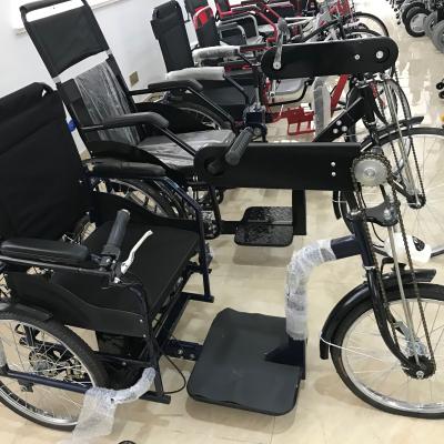 China Different Type of New Design 2020 Convenient Disabled Tricycle Bike with Folding Wheelchair for Handicapped for sale