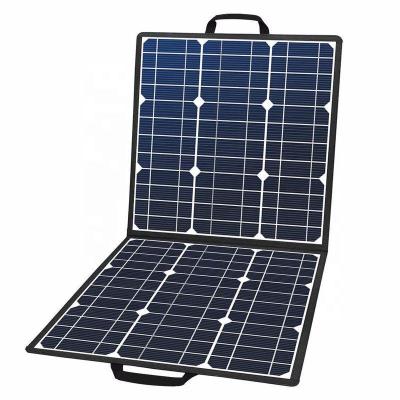 China 50W Solar Panel Mini Solar Generator Charger Foldable Monocrystalline Photovoltaic Flexible Solar Panel 42*41.2*2cm for sale