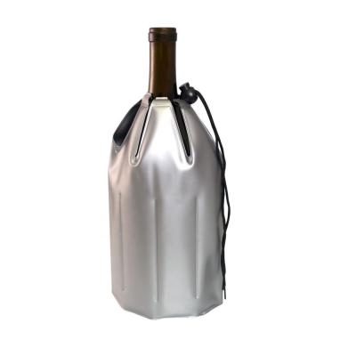 China Waterproof Kamt Shape Style PVC Gel Ice Pack Wine Bottle Cooler for sale