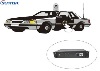 China 300-860Mhz COFDM beweglicher drahtloser Videoabsender des Streifenwagens 230km/h Übermittlers TDD-COFDM zu verkaufen