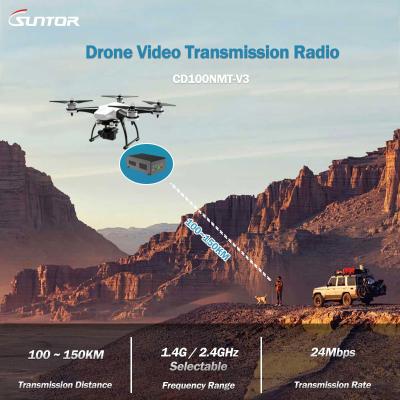 China CD100NMT Long-range COFDM Transmitter for UAV/ Drone, Dual-Antenna MIMO Design, Up to 150 km for sale