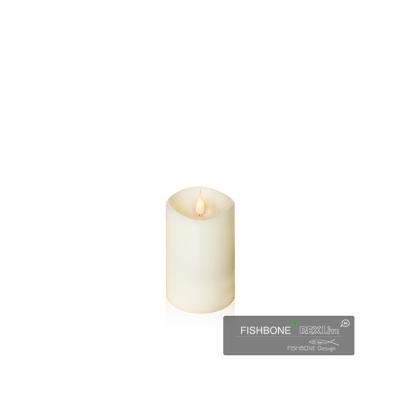 China Home Decoration Wave 3*5 Inch LED Ivory Candle Without Flames for sale