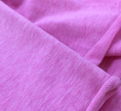 China Colored cotton anti-wrinkle and pilling for casual sportwear hoodie and suit twill interloop lycra knitted fabric for sale