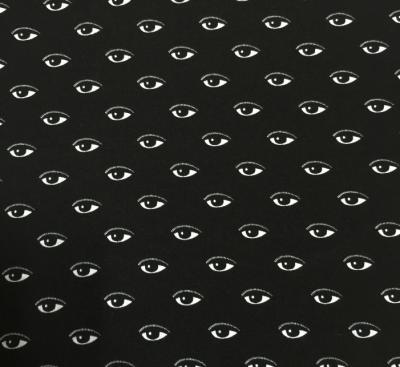 China New Printing ! High class 100% cotton Eye Pattern for casual clothing Jacquard knitted fabric for sale