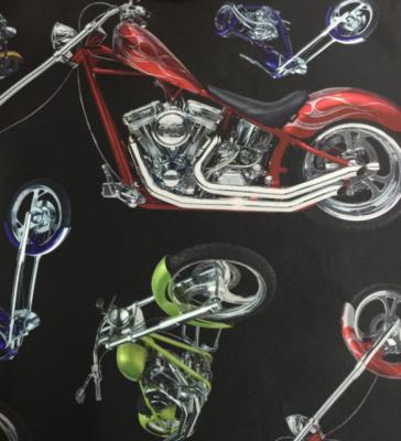 China New Printing !  100% cotton MOTORCYCLE Pattern for casual clothing Jacquard knitted fabric for sale