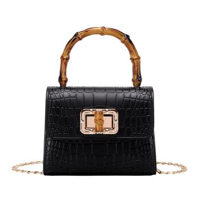 China 2021 Fashion Famous Brand Luxury Designer Handbags Jelly Bag New Ladies Bamboo Acrylic Crocodile Leather Messenger Women Bags for sale