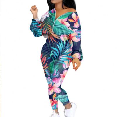 China QUICK DRY Samoan Polynesian Tribal Print Long Sleeve Top And Pants Custom Women Plus Size 2 Piece Tracksuit Set Sports Gym Casual Wear for sale