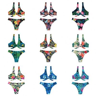 China Fashion Breathable Hawaiian Tropical Bow Style Bikini Sexy Two Piece Beachwear Swimwear and Beachwear for Women Summer Swimwear Wholesale for sale