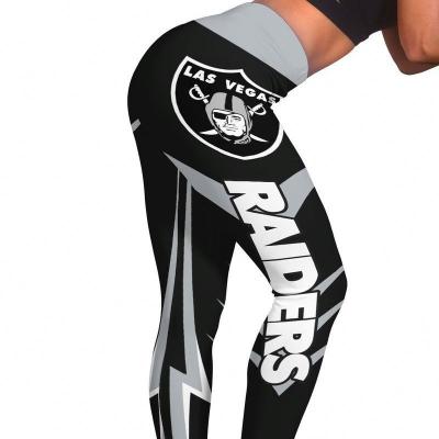 China Sustainable NFL Custom Print Women Yoga Training Sports Pants Football All Teams High Waist Fitness Leggings for sale