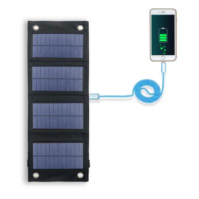 China Solar Panel Charging Bag 8W Monocrystalline Silicon Collapsible Solar Charging Portable Solar Charger SL-352 For Mobile Phone for sale