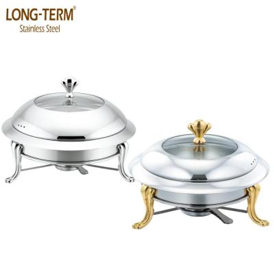 China Viable Beauty L4107 Stainless Steel Buffet Hot Food Tray Steel Buffet Set For Sale for sale