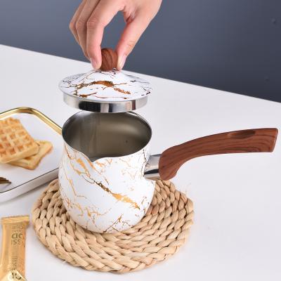 China L102985 Stainless Steel Stovetop Coffee Maker Coffee Heater Milk Pot Viable Turkish Arabic Dallah Coffee Pot for sale